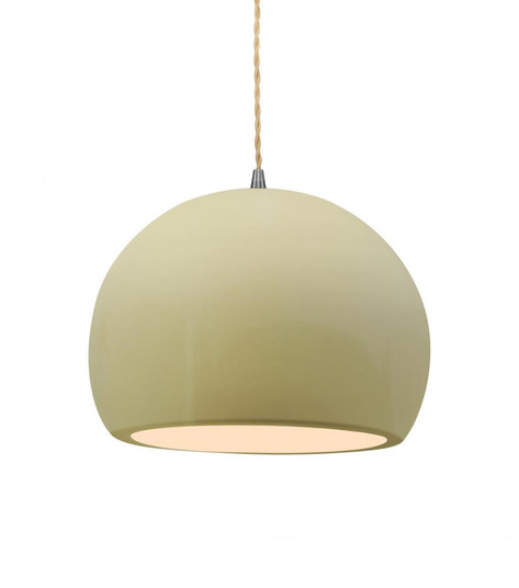 Medium Globe 1-Light Pendant (254|CER-6533-VAN-NCKL-BEIG-TWST-LED1-700)