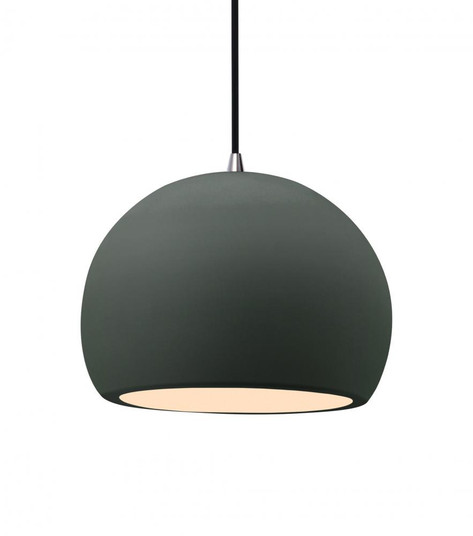 Medium Globe LED Pendant (254|CER-6533-PWGN-NCKL-BKCD-LED1-700)