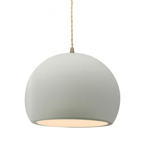 Medium Globe 1-Light Pendant (254|CER-6533-MAT-ABRS-BEIG-TWST-LED1-700)