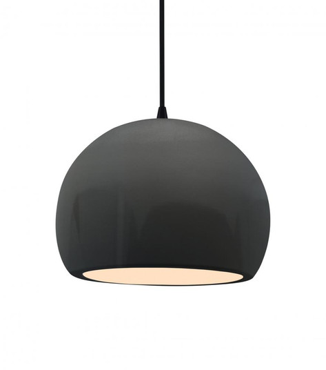 Medium Globe LED Pendant (254|CER-6533-GRY-MBLK-BKCD-LED1-700)