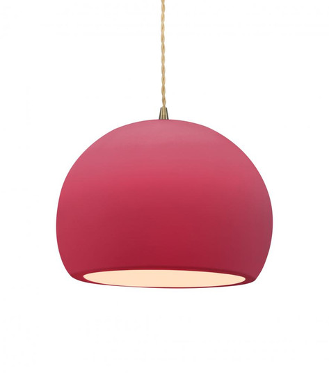 Medium Globe 1-Light Pendant (254|CER-6533-CRSE-ABRS-BEIG-TWST)