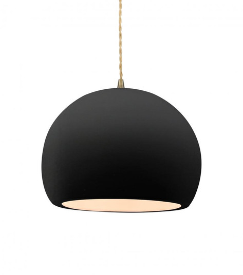 Medium Globe 1-Light Pendant (254|CER-6533-CRB-ABRS-BEIG-TWST-LED1-700)