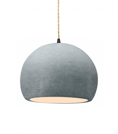 Medium Globe 1-Light Pendant (254|CER-6533-CONC-MBLK-BEIG-TWST)