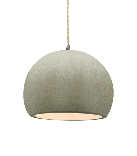 Medium Globe 1-Light Pendant (254|CER-6533-CKC-NCKL-BEIG-TWST-LED1-700)
