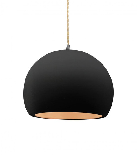 Medium Globe 1-Light Pendant (254|CER-6533-CBGD-NCKL-BEIG-TWST)