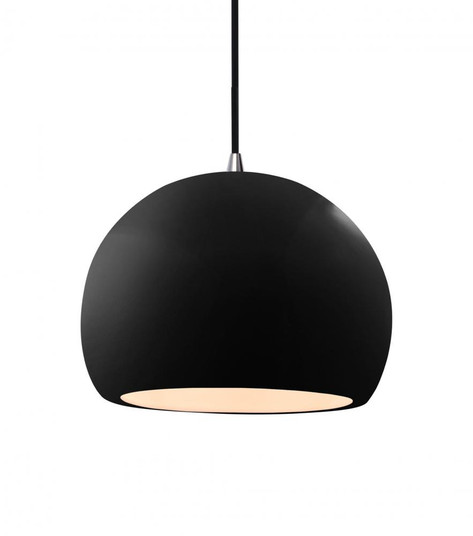 Medium Globe 1-Light Pendant (254|CER-6533-BLK-NCKL-BKCD)