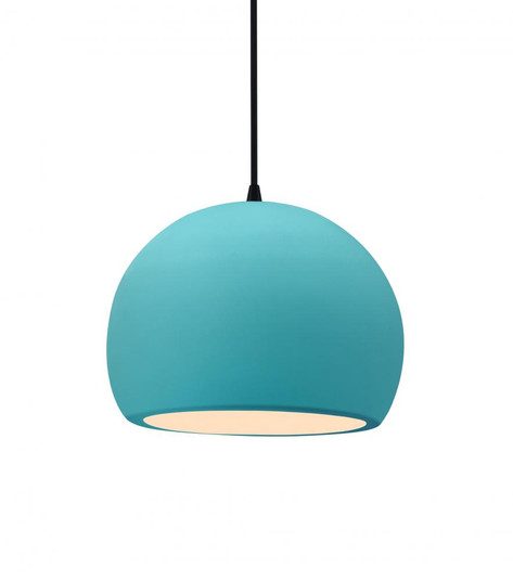 Small Globe 1-Light Pendant (254|CER-6530-RFPL-MBLK-BKCD)