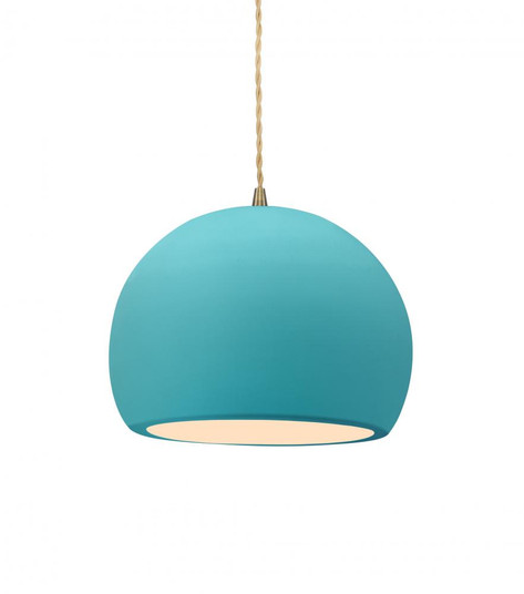 Small Globe 1-Light Pendant (254|CER-6530-RFPL-ABRS-BEIG-TWST)