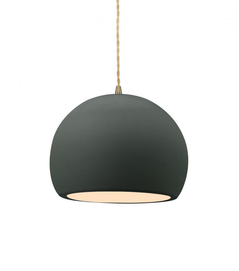 Small Globe 1-Light Pendant (254|CER-6530-PWGN-ABRS-BEIG-TWST)