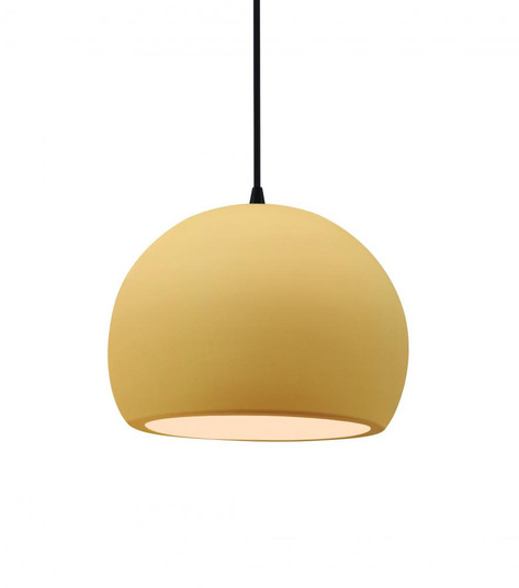Small Globe LED Pendant (254|CER-6530-MYLW-MBLK-BKCD-LED1-700)