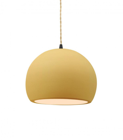 Small Globe 1-Light Pendant (254|CER-6530-MYLW-MBLK-BEIG-TWST)