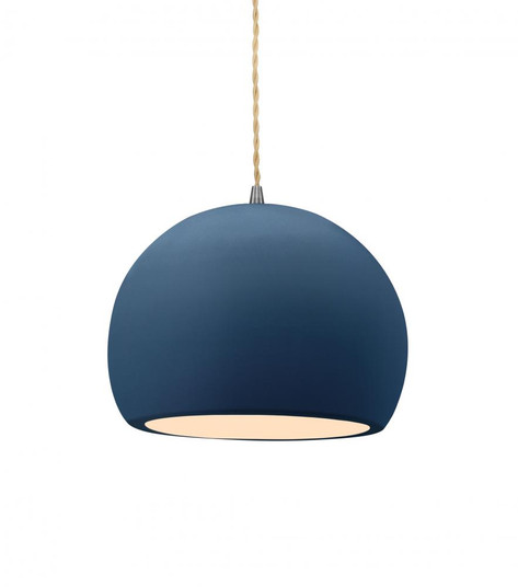 Small Globe 1-Light Pendant (254|CER-6530-MDMT-NCKL-BEIG-TWST-LED1-700)