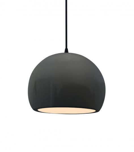 Small Globe 1-Light Pendant (254|CER-6530-GRY-MBLK-BKCD)