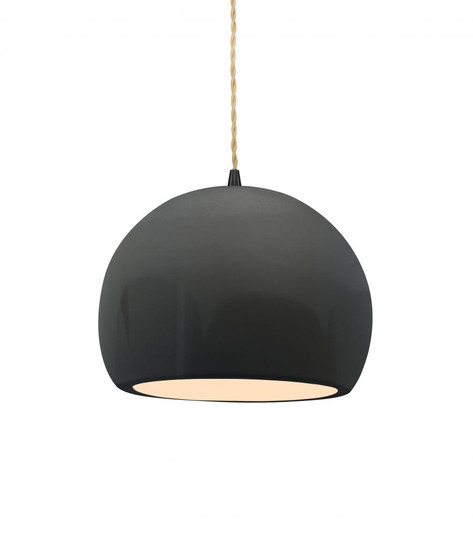Small Globe 1-Light Pendant (254|CER-6530-GRY-MBLK-BEIG-TWST)