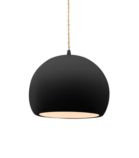 Small Globe 1-Light Pendant (254|CER-6530-CRB-MBLK-BEIG-TWST)