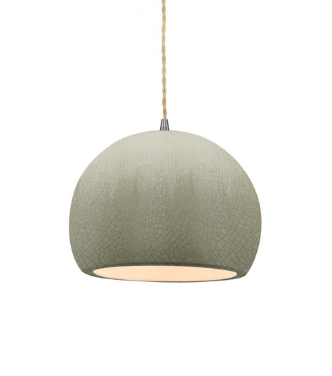 Small Globe 1-Light Pendant (254|CER-6530-CKC-NCKL-BEIG-TWST-LED1-700)