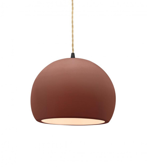 Small Globe 1-Light Pendant (254|CER-6530-CLAY-MBLK-BEIG-TWST)