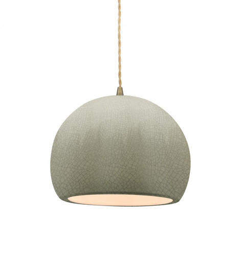 Small Globe 1-Light Pendant (254|CER-6530-CKC-ABRS-BEIG-TWST-LED1-700)
