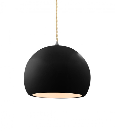 Small Globe 1-Light Pendant (254|CER-6530-BLK-NCKL-BEIG-TWST)