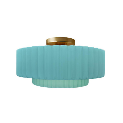 Medium Tier Pleated Semi-Flush (254|CER-6373-RFPL-BRSS-LED1-700)