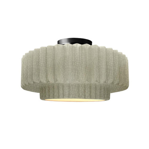 Medium Tier Pleated LED Semi-Flush (254|CER-6373-CKC-MBLK-LED1-700)