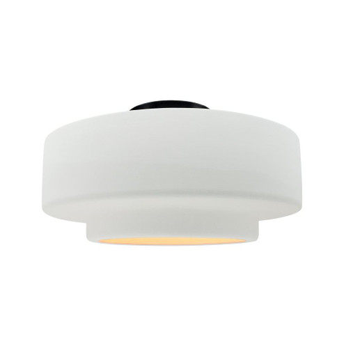 Large Tier Semi-Flush (254|CER-6365-WHT-MBLK)