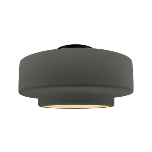 Large Tier Semi-Flush (254|CER-6365-PWGN-MBLK-LED1-700)