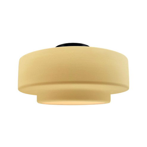 Large Tier Semi-Flush (254|CER-6365-MYLW-MBLK-LED1-700)