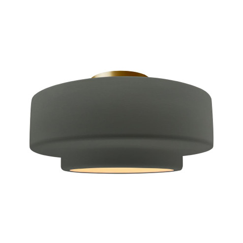 Large Tier Semi-Flush (254|CER-6365-PWGN-BRSS)