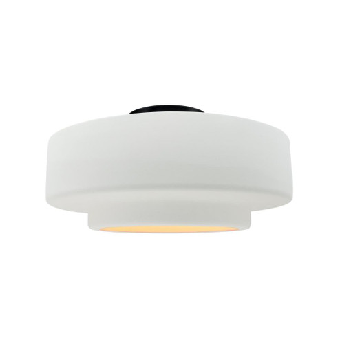 Medium Tier Semi-Flush (254|CER-6363-WTWT-MBLK-LED1-700)