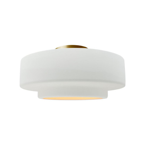 Medium Tier Semi-Flush (254|CER-6363-WHT-BRSS)