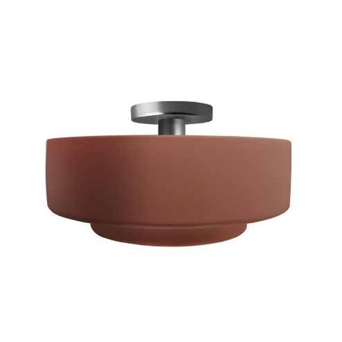 Medium Tier Semi-Flush (254|CER-6363-CLAY-NCKL-LED1-700)