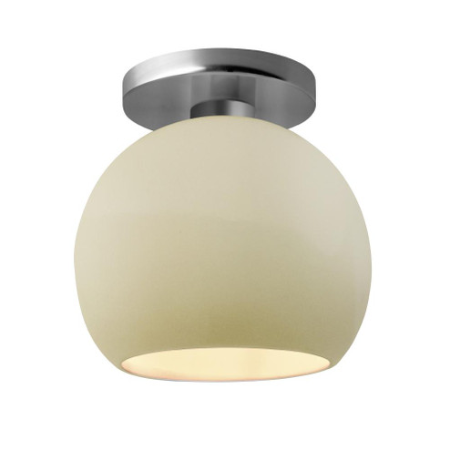 Medium Globe Semi-Flush (254|CER-6353-VAN-NCKL-LED1-700)