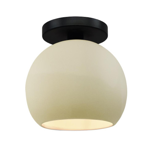 Medium Globe Semi-Flush (254|CER-6353-VAN-MBLK-LED1-700)