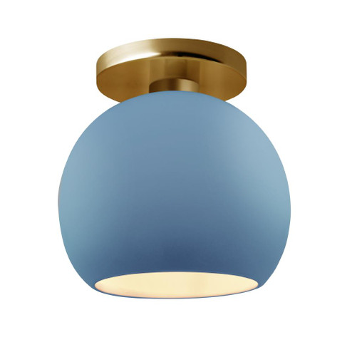 Medium Globe Semi-Flush (254|CER-6353-SKBL-BRSS)