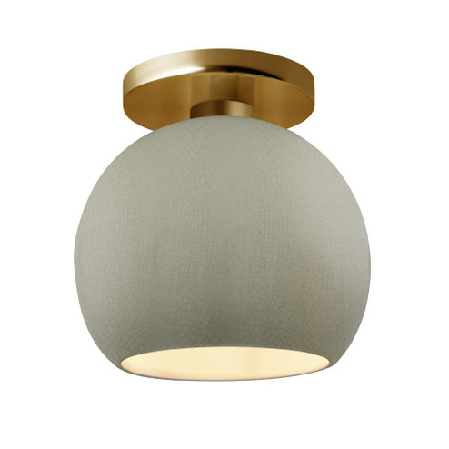 Medium Globe Semi-Flush (254|CER-6353-CKC-BRSS-LED1-700)