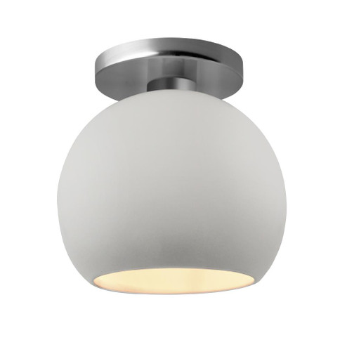 Medium Globe Semi-Flush (254|CER-6353-BIS-NCKL-LED1-700)