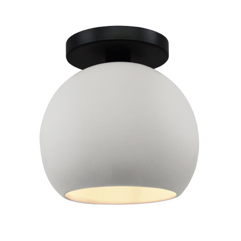 Medium Globe Semi-Flush (254|CER-6353-BIS-MBLK-LED1-700)
