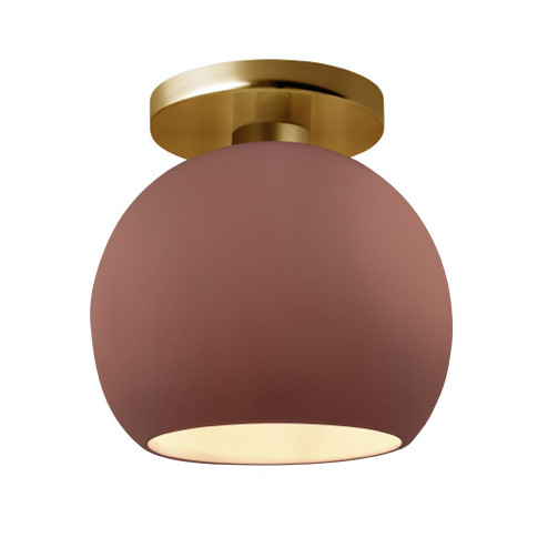 Medium Globe Semi-Flush (254|CER-6353-CLAY-BRSS)