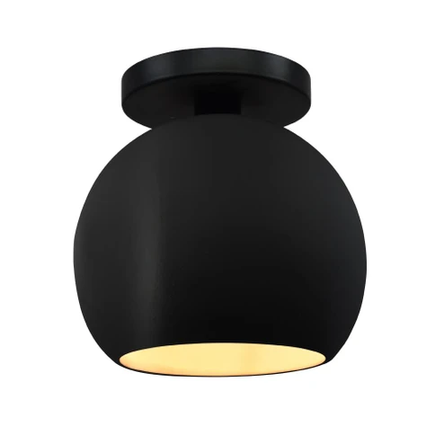 Medium Globe Semi-Flush (254|CER-6353-CBGD-MBLK)