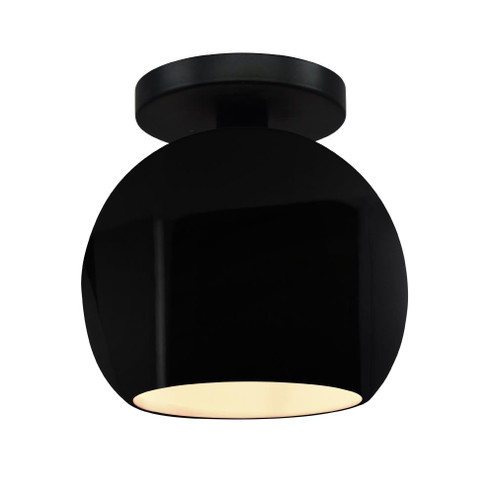 Medium Globe Semi-Flush (254|CER-6353-BLK-MBLK)