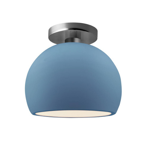 Small Globe Semi-Flush (254|CER-6350-SKBL-NCKL-LED1-700)