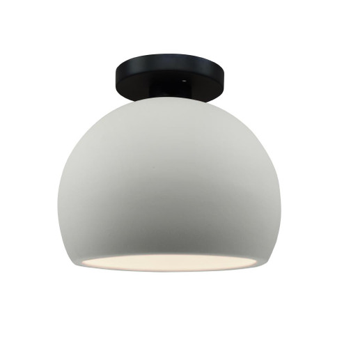 Small Globe Semi-Flush (254|CER-6350-MAT-MBLK-LED1-700)