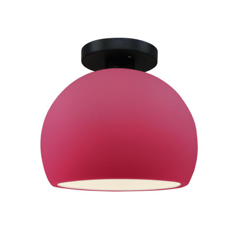 Small Globe Semi-Flush (254|CER-6350-CRSE-MBLK-LED1-700)