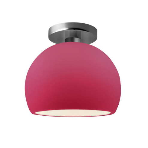 Small Globe Semi-Flush (254|CER-6350-CRSE-NCKL)