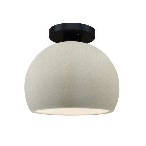 Small Globe Semi-Flush (254|CER-6350-CRK-MBLK)