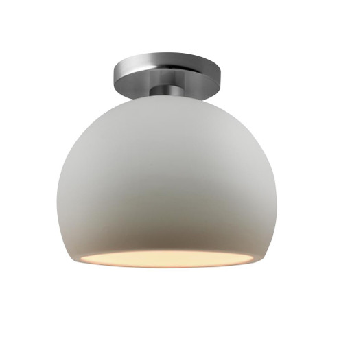 Small Globe Semi-Flush (254|CER-6350-BIS-NCKL-LED1-700)