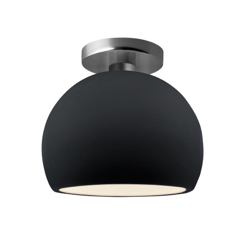 Small Globe Semi-Flush (254|CER-6350-BLK-NCKL)