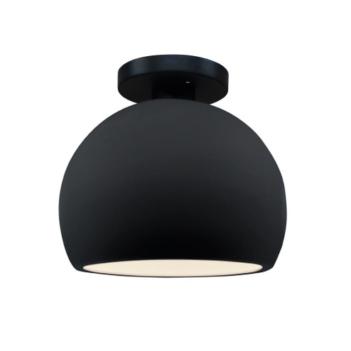 Small Globe Semi-Flush (254|CER-6350-BLK-MBLK)