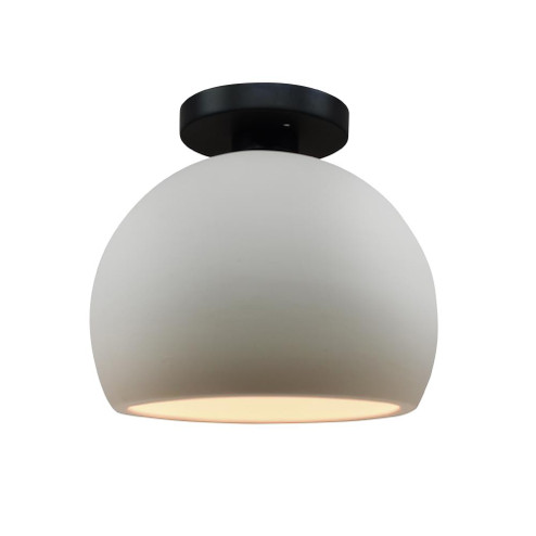 Small Globe Semi-Flush (254|CER-6350-BIS-MBLK)